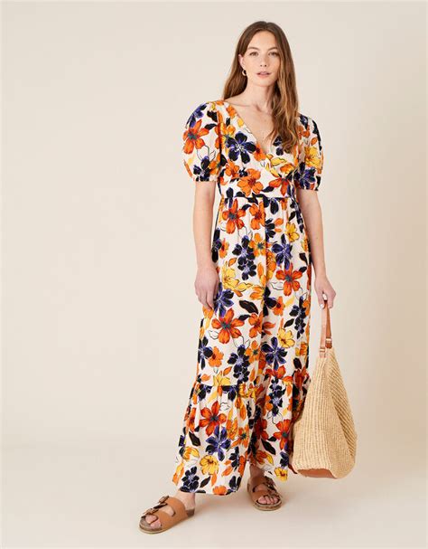 Floral Maxi Dress In Pure Cotton Maxi Dresses Monsoon Uk