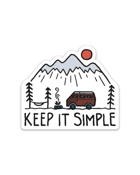 Keep It Simple Sticker Keep Nature Wild Art And Illustration Cool