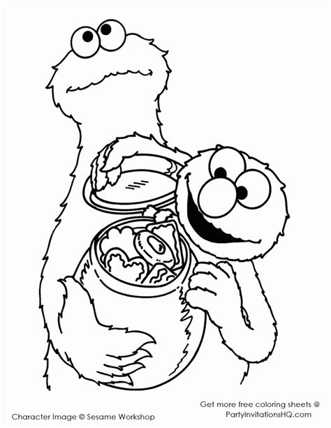 Printable Coloring Pages Of The Cookie Monster Coloring Home