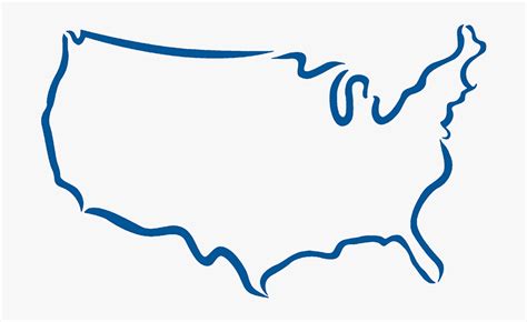 Transparent United States Outline Png Outline Of America Clip Art