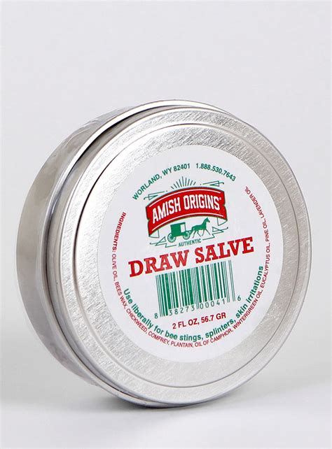 Amish Origins Draw Salve Ointment For Splinters Sores Bee Stings 2