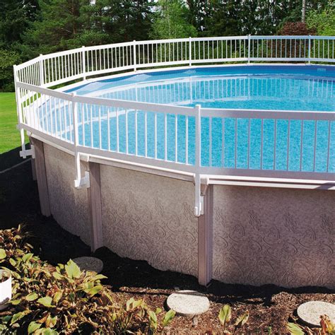 Above Ground Pool Fence Kit White Blue Wave Products