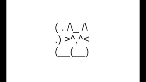Side View Cat Drawing Copy And Paste Text Art Youtube