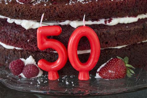 Number Age 50th Birthday Candle Cake Decoration