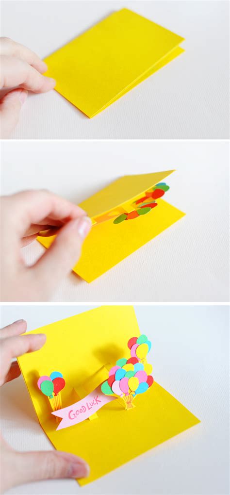 The pop up easter bunny centered on this handmade easter card resembles one of those iconic peeps bunnies that are super popular this season every year. DIY Pop Up Cards