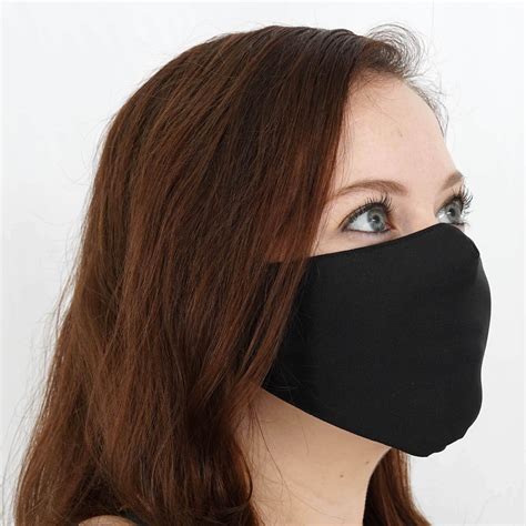 Buy 5 Pack 2 Ply Black Ultra Soft Organic Cotton Washable Face Mask