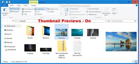 Thumbnail Previews In File Explorer Enable Or Disable In Windows 10
