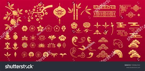 Chinese Orient Pattern Asian Traditional Decorative Stock Vector