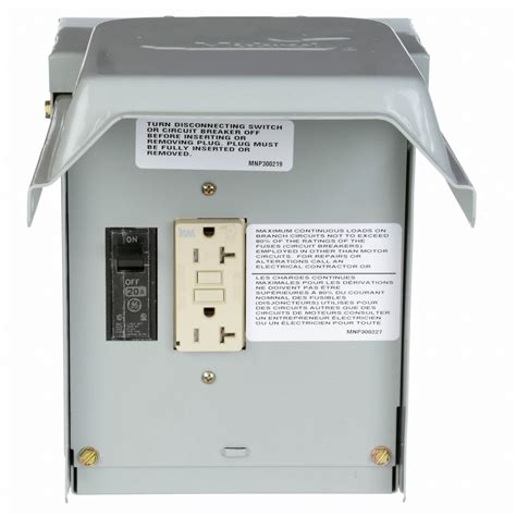 Ge Unmetered Surface Power Outlet 20 A Amps 120v Ac 5 20r2gfci 20a