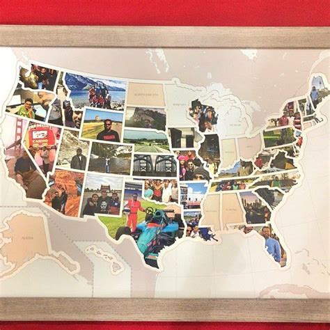 Personalized 50 States Photo Map A Unique Usa Travel Collage Etsy