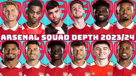 Arsenal Squad Depth 202324 Youtube