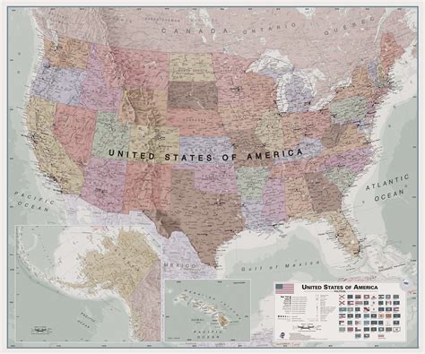 Top 10 Usa Map Laminated Wall Maps Nocreem Images And Photos Finder