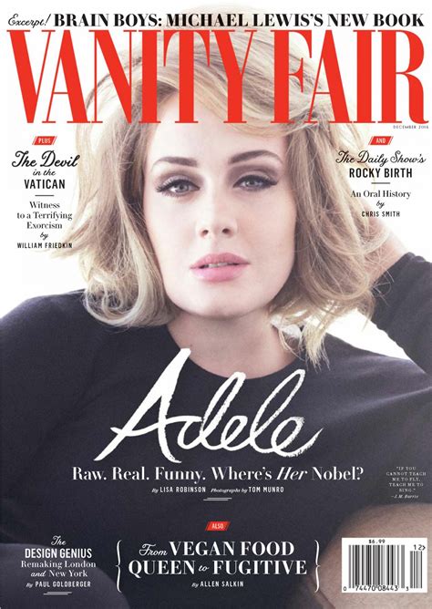 Celebrities Trands Adele Vanity Fair Magazine Usa December 2016 Issue And Photos