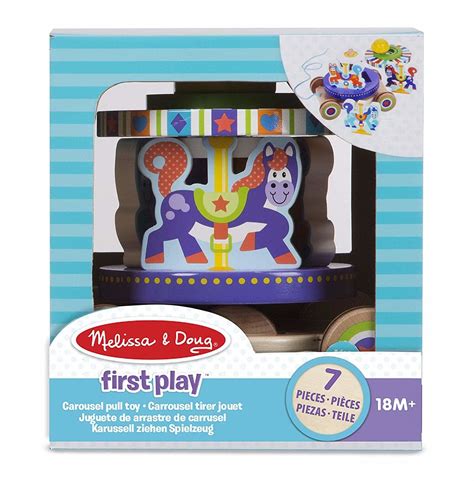 Buy Melissa And Doug 13616 First Spinning Carousel Wooden Pull Toy With