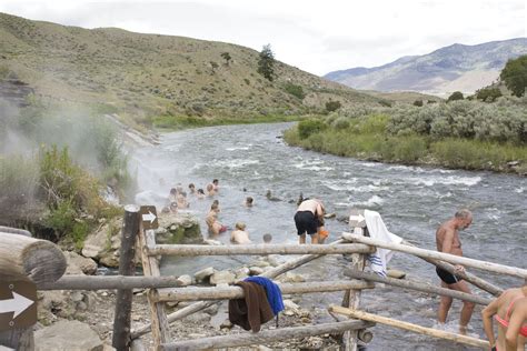 Boiling River Hot Springs in Yellowstone National Park ...