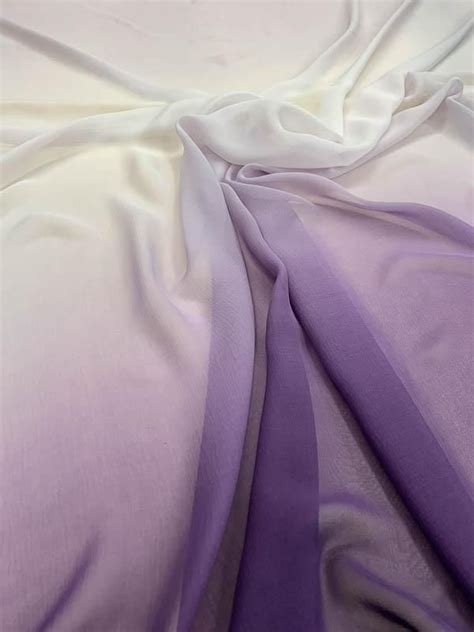 Ombré Silk Chiffon Purple Grey Purple Purple fabric Silk chiffon
