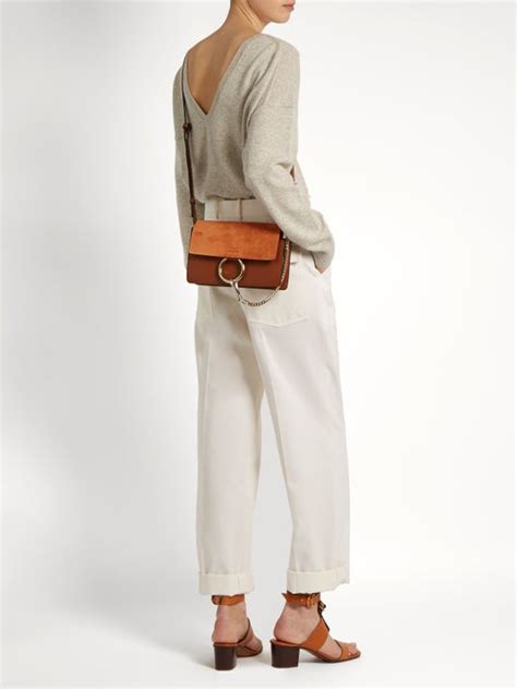 Faye Small Suede And Leather Cross Body Bag Chloé Matchesfashioncom Us