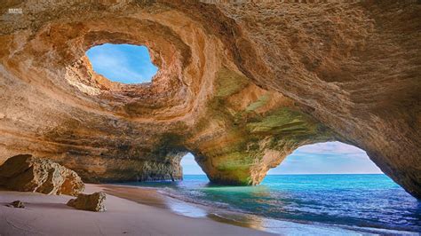 Nature Landscape Beach Cave Sea Wallpapers Hd Desktop And Mobile