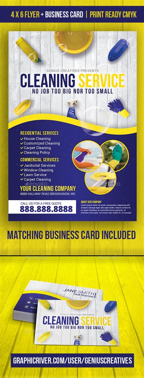 Cleaning Service Cleaning Business Flyer Print Templates Graphicriver