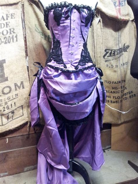 Purple Gypsy Burlesque Costume Corset Dress For By Olgaitaly