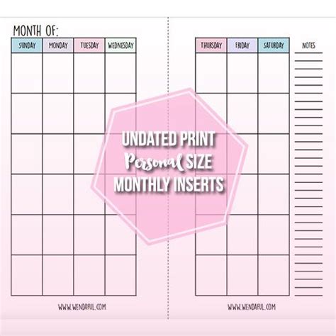Personal Print Mo2p Planner Sheets Planner Binder Planner Pages