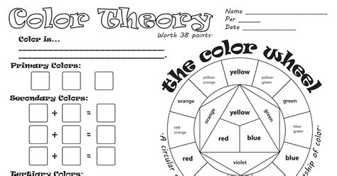 Teach Child How To Read Free Printable Color Theory Worksheet