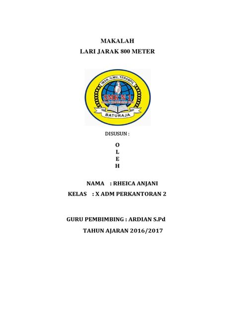 4 Contoh Cover Makalah SMP, SMA, SMK, Mahasiswa