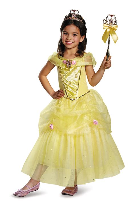 Girls Disney Princess Deluxe Belle Costume Halloween Costumes 4u