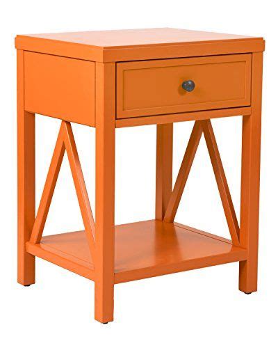East At Main Wilcox Acacia Wood Square Accent Table Orange 15 L X