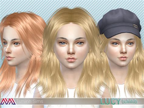 Sims 4 Ccs The Best Lucy Hair Child By Tsminhsims