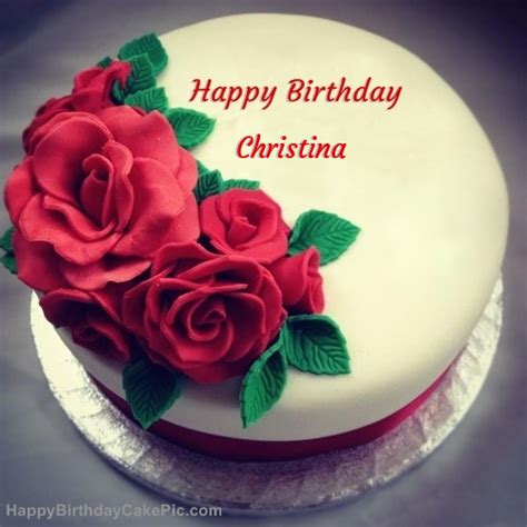 Roses Birthday Cake For Christina