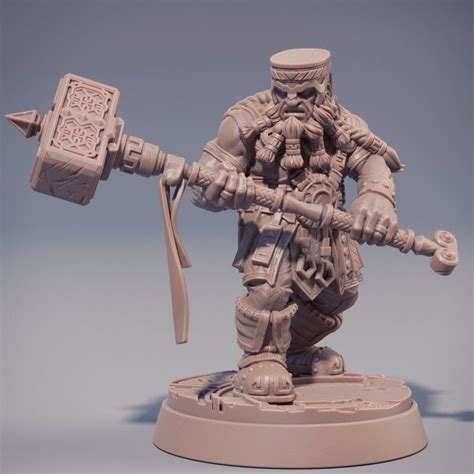 Dwarf Fighter Dwarf Miniatures Maul Fighter Dungeons And