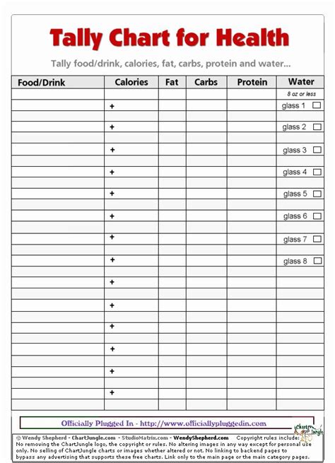 30 Printable Food Calorie Chart Example Document Template Health