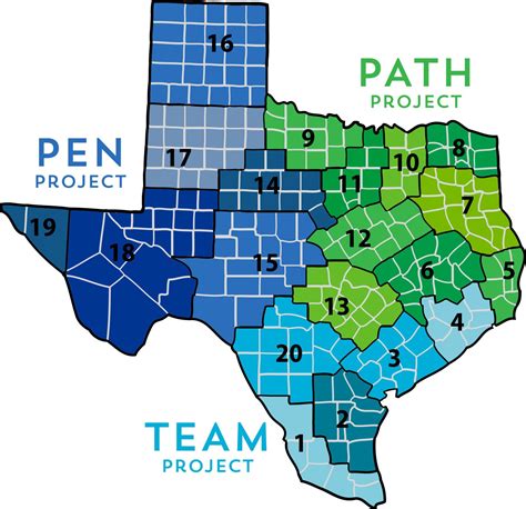 Texas School Regions Map