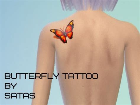 The Sims Resource Butterfly Tattoo By Satas