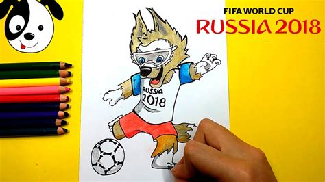 Cómo Dibujar Zabivaka Mundial De Rusia 2018 How To Draw Zabivaka