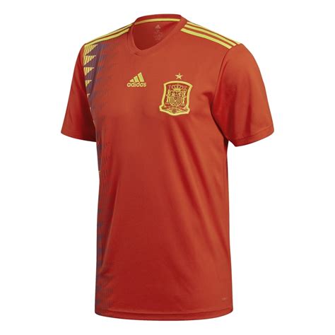 Adidas Spain Mens Home Replica Jersey 2018 In Red Excell Sports Uk