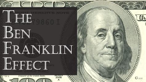 The Ben Franklin Effect Cognitive Biases Pt13