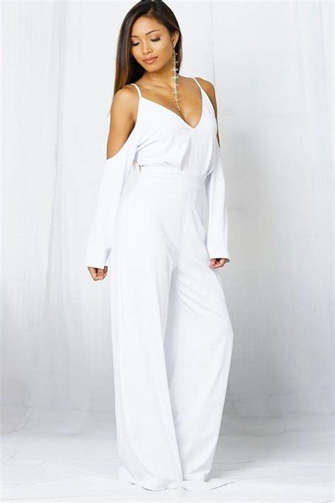 Polyester And Spandex Jumpsuit White Jumpsuit Lace Top