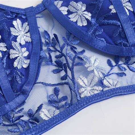 Floral Lace Embroidered Lingerie Set 2 In 1 Lace Lingerie Etsy
