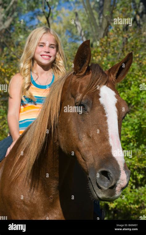 Blonde Girl Rides Telegraph