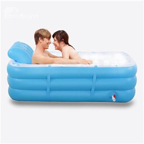 Romantic And Elegant Multi Function Design Removable Coverd Inflatable Couples Bathtub Couples