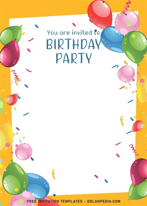 7 Cute And Fun Birthday Invitation Templates Dolanpedia