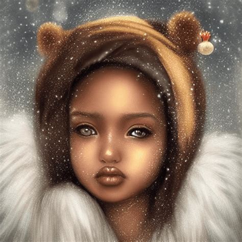 African American Angel Baby · Creative Fabrica