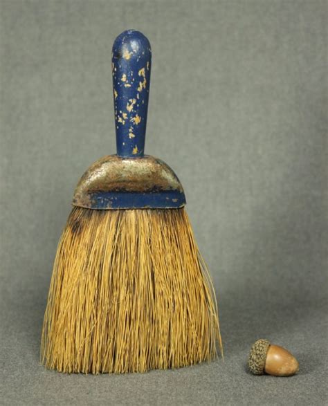 Whisk Broom With Handle In Old Blue Paint Antique Blue Paint Whisk