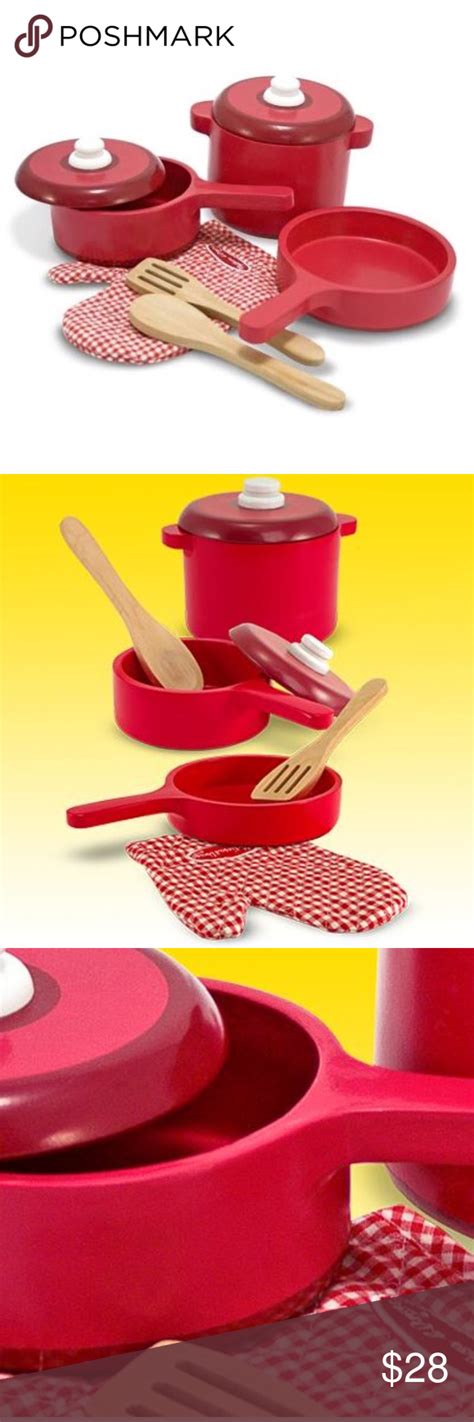 Melissa And Doug Wooden Kitchen Accessory Set Play Kitchen Accessories