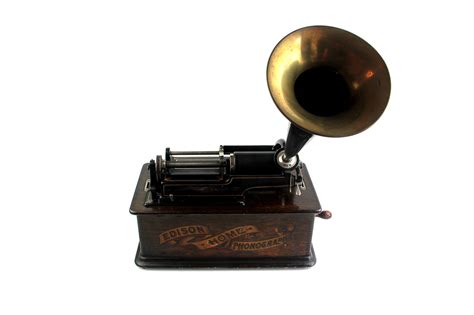 Vintage Edison Home Phonograph With Wax Cylinder C Patented By
