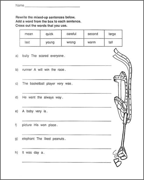 3rd Grade Worksheets - Best Coloring Pages For Kids | Sentence writing