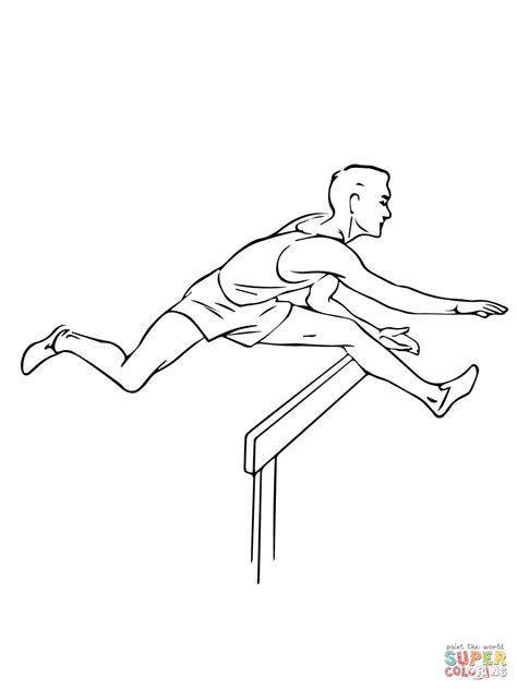 Obstacle Course Coloring Sheet Coloring Pages