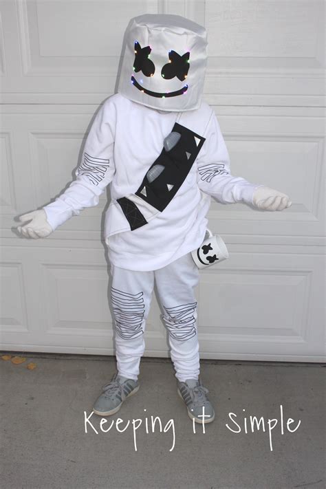 Last Minute Diy Marshmello Fortnite Costume 222 Keeping It Simple